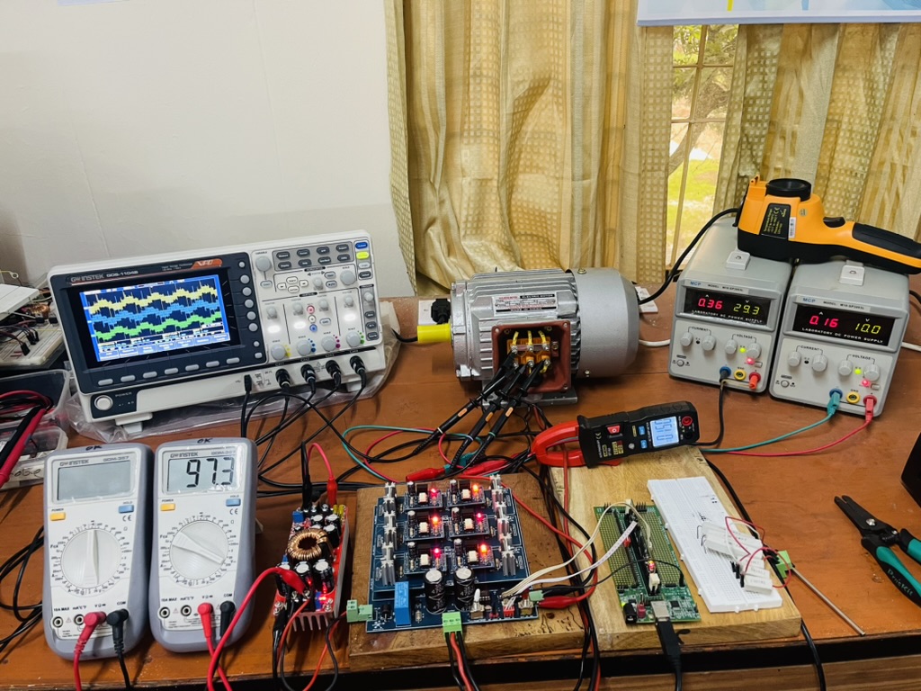DIY 3-Phase Inverter driving a 2kW Induction Motor with TMS320F28335 DSP Control Card